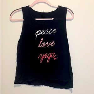 Betsey Johnson|Peace, Love, Yoga Tank Top